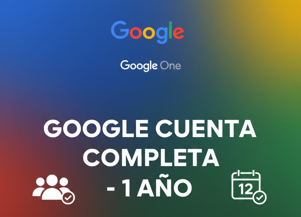 GOOGLE CUENTA COMPLETA - 1 AÑO